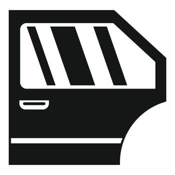Car door repair icon, simple style vector