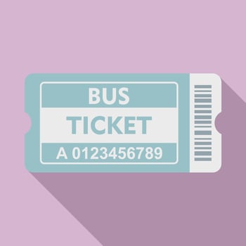 Machine bus ticket icon, flat style vector