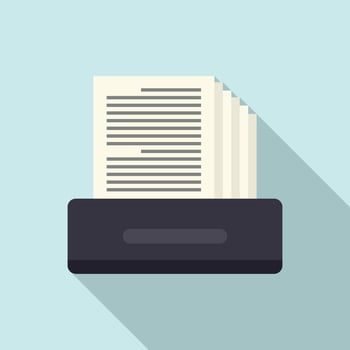 Paper documents icon, flat style vector