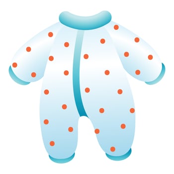 Baby clothes icon, cartoon style vector