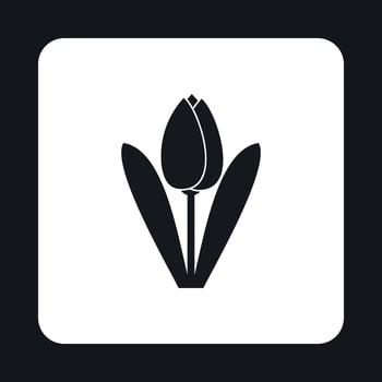 Tulip flower icon, simple style vector