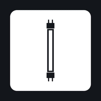 Fluorescent tube icon, simple style vector