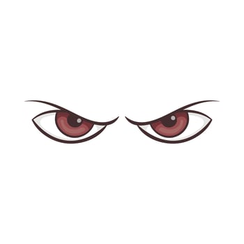 Pair of eyes watching icon, cartoon style vector