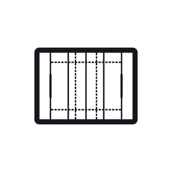 Rugby field icon, simple style vector