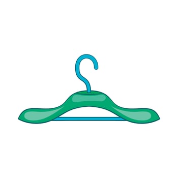 Clothing hanger icon, cartoon style vector