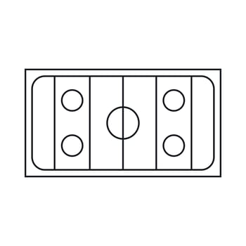 Ice hockey rink icon, outline style vector