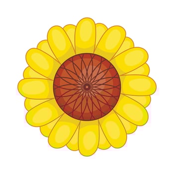 Flower icon, cartoon style vector