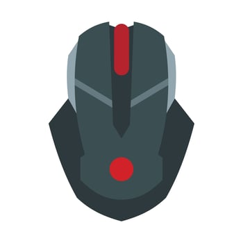 Gaming mouse icon, flat style vector