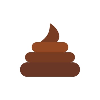 Turd icon, flat style vector