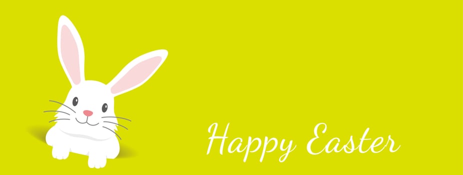 Easter Background Vector Illustration With An Easter Bunny And Text Space.
