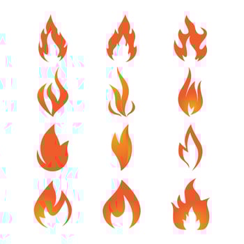 Fire flame Logo vector, Oil, gas and energy logo concept vector