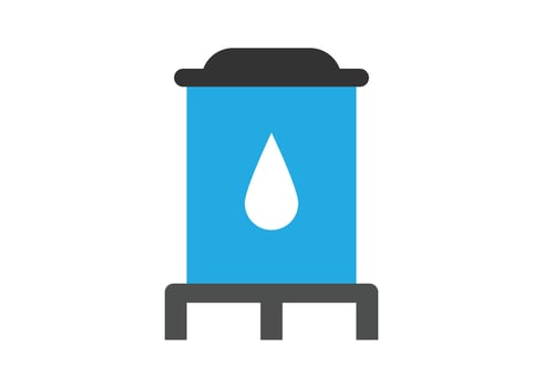 Water tank icon design template vector isolated illustration