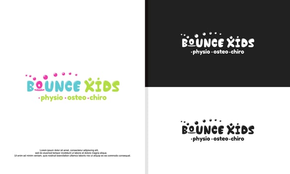 logo illustration vector graphic of kids care in modern and fun style.