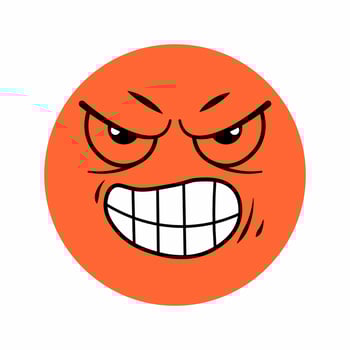Vector illustration of angry emoji