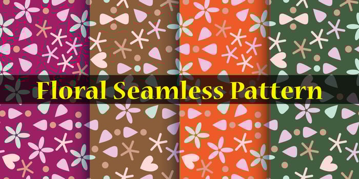 Floral seamless vector illustration pattern. Design for use backdrop all over textile fabric print wrapping paper and others.