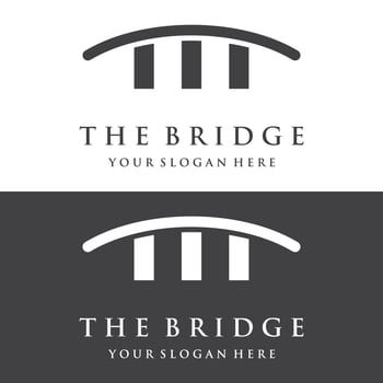 Minimalist and elegant creative bridge building logo with a modern concept. With vector illustration editing.