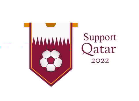 illustration vector of qatar pennant flag,fifa world cup 2022 perfect for print,poster,etc