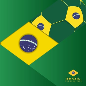 abstract background brazil flag, world cup qatar 2022, vector illustration and text, perfect color combination.