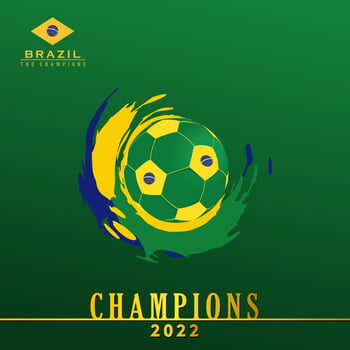 abstract background brazil flag, world cup qatar 2022, vector illustration and text, perfect color combination.