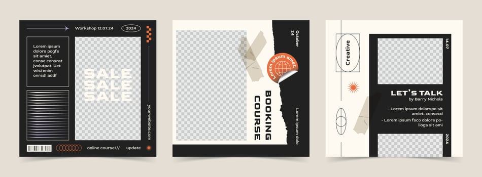 Porta Coach instagram post template vector