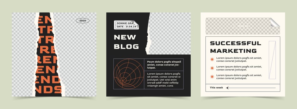 Porta Coach instagram post template vector
