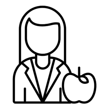 Nutritionist Female Line Icon vector
