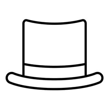 Top Hat Line Icon vector