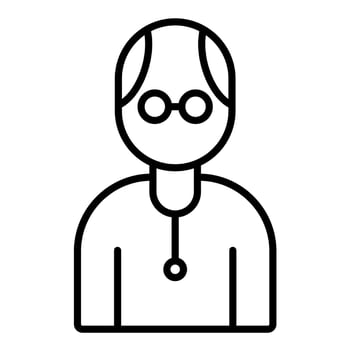 Senior Citizen Line Icon vector