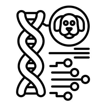Genetic Modification Animals Line Icon vector