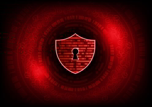 Modern Lock on Technology Background vector
