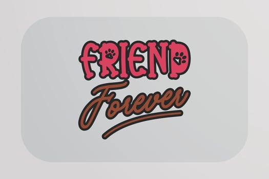Dog T-shirt Design Friend Forever vector