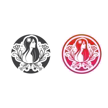 Beauty salon and spa logo vector icon design template