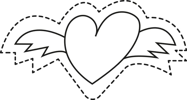 Flying Heart Scissor Skills vector