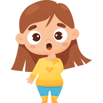 Surprised girl.  character emotion png