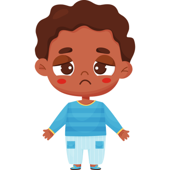 Emotion. Sad dark skinned boy png