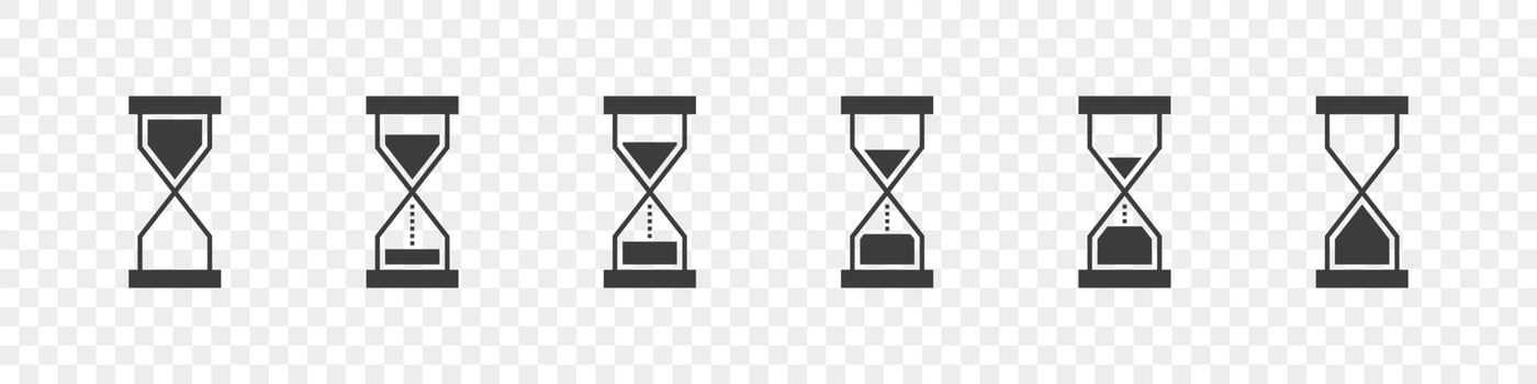 Hourglass icon concept. Time symbol. Sandglass logo. clock signs. Timer signs. Vector illustration