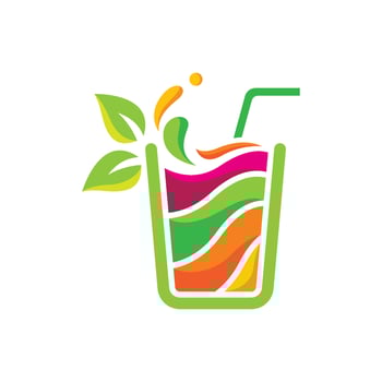 Fresh juice logo images illustration vector