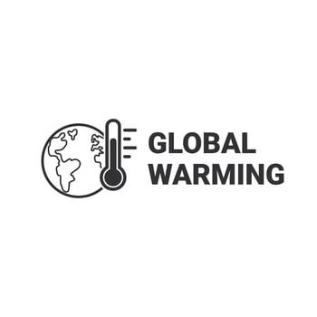 global warming logo vector outline