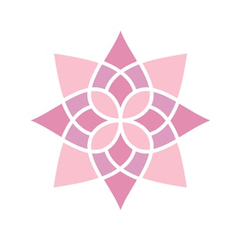 Flower Floral Lotus Pattern Logo design vector