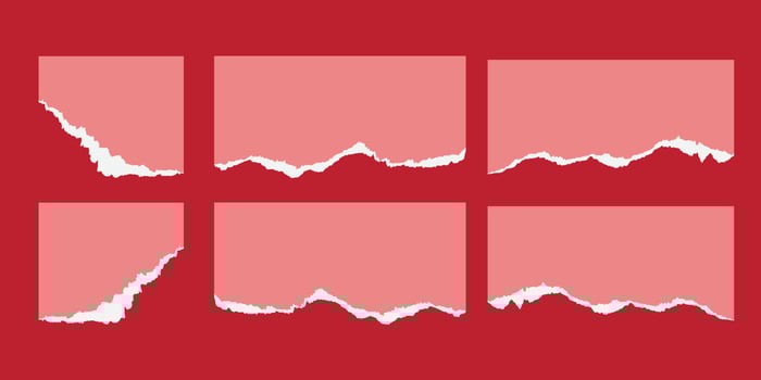 Torn paper vector background set