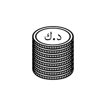 Kuwait Currency Icon Symbol. Kuwaiti Dinar, KWD Sign. Vector Illustration