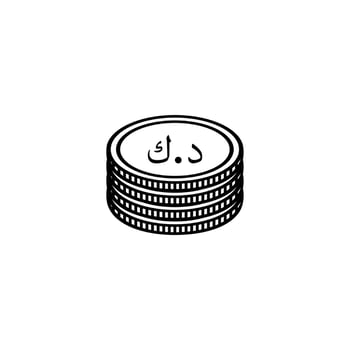 Kuwait Currency Icon Symbol. Kuwaiti Dinar, KWD Sign. Vector Illustration