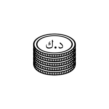 Kuwait Currency Icon Symbol. Kuwaiti Dinar, KWD Sign. Vector Illustration