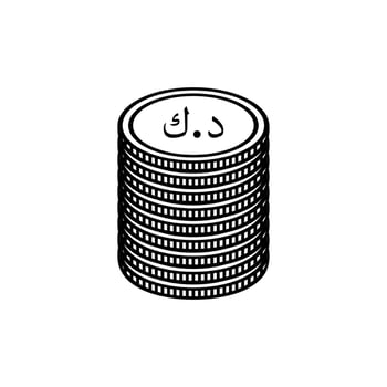 Kuwait Currency Icon Symbol. Kuwaiti Dinar, KWD Sign. Vector Illustration