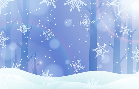 Nature Winter Snowflakes vector
