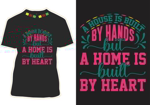 Happy Family Quotes T-shirt Design vector
