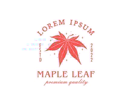Abstract Classic Maple Leaf Logo Design Template vector