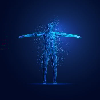 polygon technology man vector