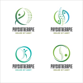 physiotherapy logo design template inspiration vector