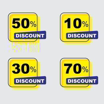 Discount vector design for 10, 30, 50, 70 percent